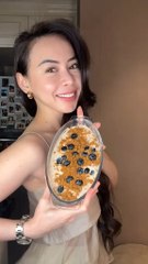 💙 Blueberry Biscoff Cheesecake Bowl, hasilnya creamy, ada rasa segar blueberry balance dengan manis biscoff.