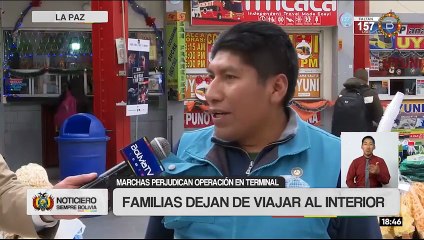 Transporte interdepartamental se ve afectado por la posible radicalización de medidas de la COB