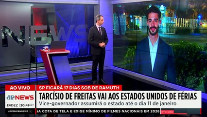 Tarcísio viaja aos EUA de férias e vice assume o Palácio dos Bandeirantes