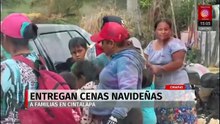 Voluntarios entregan cenas y juguetes a familias recolectoras en Cintalapa por Navidad
