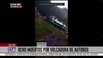 🚨¡Última Hora! Ocho muertos y 19 heridos en volcadura de autobús en Zontecomatlán, Veracruz