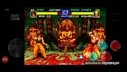 Fatal Fury 3 Hon Fu vs Geese Howard fala de vitória do Geese Howard em português
