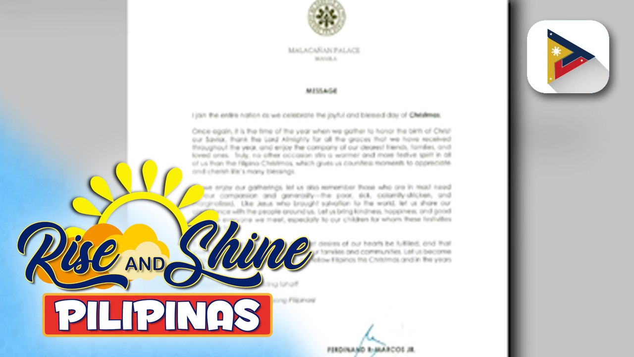 PBBM, nakikiisa sa pagdiriwang ng mga Pilipino sa araw ng Pasko