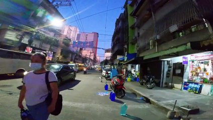 Sundown on P. Campa Street in Manila City in the Philippines