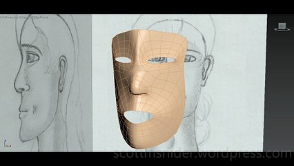 Flame: 3DS MAX Practice Polygon Modeling Head Model Video #9 (12-24-2025)