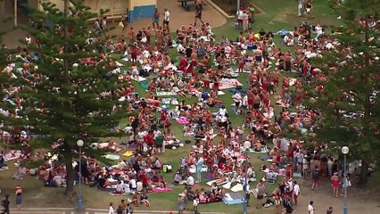 Heightened security presence at Sydney’s eastern beaches as tourists gather for Christmas