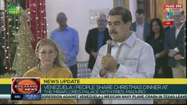 Pres. Maduro l ‘‘Welcome to palace Miraflores, the house of peace for all the community ‘‘