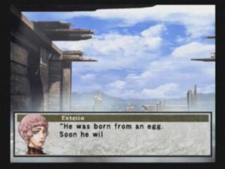 Suikoden 3 Bath: Estella and Little Viki