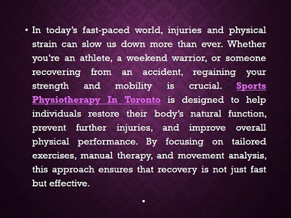 Recover Stronger: Sports Physiotherapy and Rehabilitation Therapy