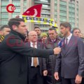 Fenerbahçe Yönetim Kurulu üyeleri Çağlayan önünde toplanan taraftarların yanına gelerek açıklamalarda bulundu.