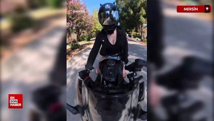 Adana’da motosiklet videolarıyla tanınan kadın sürücü Mersin’de kaza yaptı