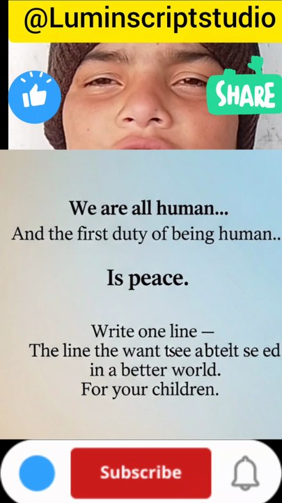 One Line Can Change the World 🌍  Inspire Peace for the Next Generation - LuminScriptStudio