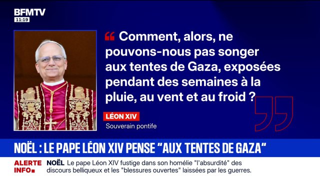 Le pape Léon XIV s'inquiète des blessures ouvertes laissées par les guerres lors de la messe de Noël