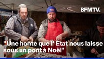 Des agriculteurs passent le réveillon de Noël sur l'A64