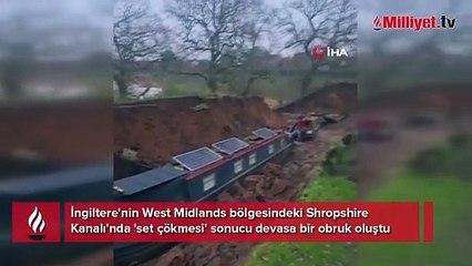 200 yıllık set çöktü, devasa obruk oluştu! 'Tam 4 metre derinliğinde'