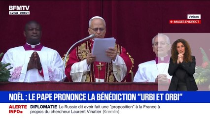 "Nous prions tout particulièrement pour le peuple ukrainien meurtri", déclare le pape Léon XIV lors de la bénédiction de Noël