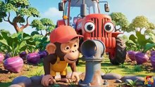 Monkey Funny Fixes Tractor & Saves the Beet Farm 🚜🐒 | Full Farm Adventure Cartoon for Kids