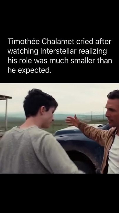 I wept for an hour… I figured my part was bigger said Timothée Chalamet after watching Interstellar