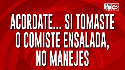 Insólito: dio positivo de alcoholemia y argumentó que "tomó vinagre"