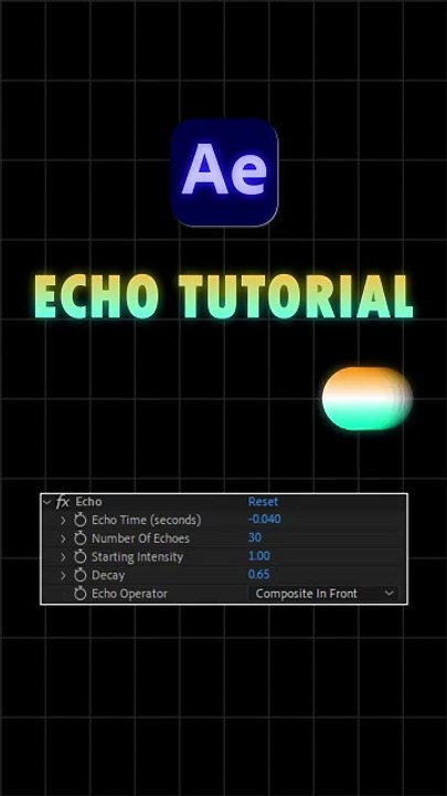 Echo Tutorial | after Effect | Motion Graphics | The Edit Art