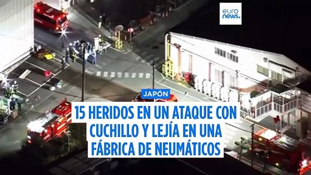 Al menos 15 heridos en un ataque con cuchillo y químicos en una fábrica de neumáticos de Japón