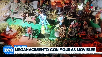 Familia de Coatzacoalcos, Veracruz, instala mega nacimiento con figuras movibles
