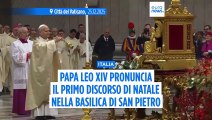 Papa Leone celebra la messa di Natale e impartisce la benedizione Urbi et Orbi