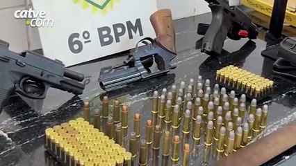 Armas e diversas munições são apreendidas em Cascavel