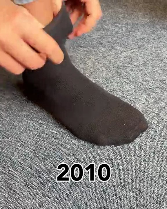 Sock evolution through the years 🧦😂