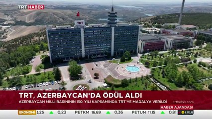 TRT'ye Azerbaycan'dan anlamlı madalya