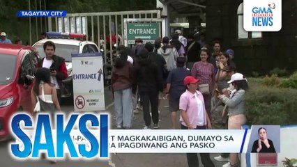 Pami-pamilya't magkakaibigan, dumayo sa Tagaytay para ipagdiwang ang Pasko | Saksi