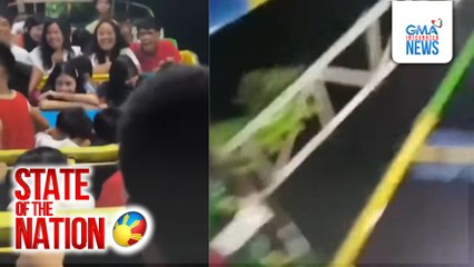 12 sugatan nang madiskaril ang sinasakyang ride sa perya | SONA