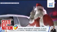 Mag-asawang nakabihis Santa Claus, pinahinto dahil mabilis ang patakbo | SONA