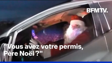 "Vous avez votre permis, Père Noël ?", lors d'un simple contrôle routier le shérif tombe sur un homme un peu trop pressé