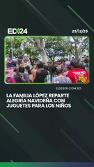 La familia López reparte alegría navideña con juguetes para los niños