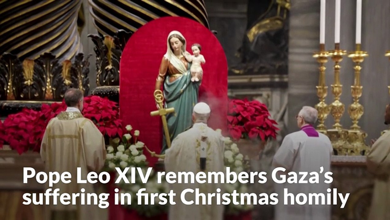 Pope Leo XIV remembers Gaza’s suffering in firs...
