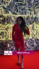 زينة وأسر ياسين ونيكول سابا وناهد السباعي على ريد كاربت حفل Enigma icons