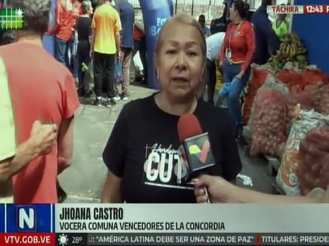 Familias tachirenses beneficiadas con la distribución de más de 20 toneladas de alimentos en la región