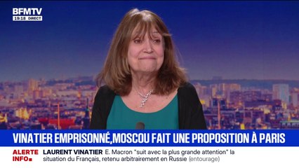 "Nous avons été surpris que M. Peskov [fasse] une proposition aux autorités françaises" détaille Brigitte Vinatier, mère du chercheur français emprisonné en Russie