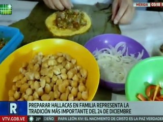 Merideños comparten la tradición de la preparación de las hallacas en Nochebuena
