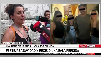 El enojo de una de las tías de la nena que recibió una bala perdida
