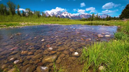 Grand Teton Relaxation _ 1 HOUR of Soothing Scenes from Grand Tetons with Calming Piano Music (4K)