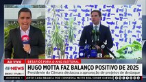 Hugo Motta faz balanço positivo de 2025 e cita alinhamento com governo Lula