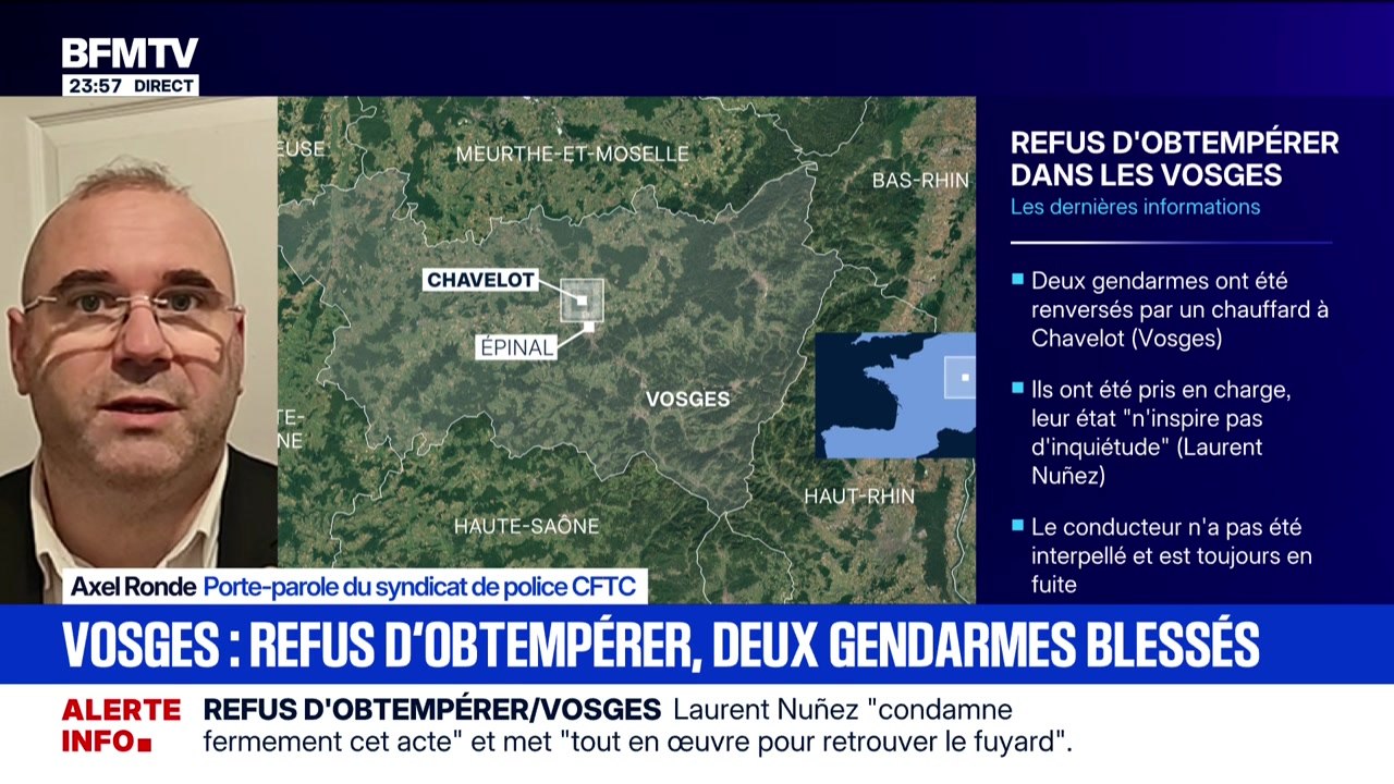 Deux gendarmes percutés dans les Vosges, le chauffard en fuite - 25/12