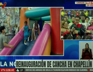 Gobierno de Caracas reinaugura cancha deportiva en el sector Chapellín de la parroquia El Recreo