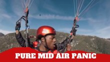 IShowSpeed panics mid air after his paraglider suddenly stalls in a terrifying moment