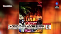 Fiscalía de Quintana Roo investiga incendio provocado en Mahahual tras captura de un sospechoso
