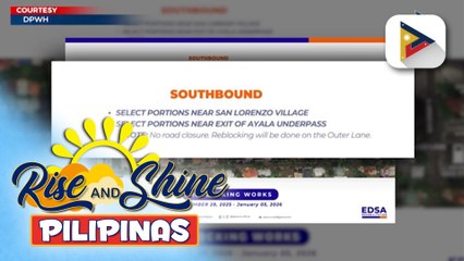 Ikalawang schedule ng EDSA Rehab Phase 1, isinapubliko na ng DPWH; rehabilitasyon, tatagal lamang ng walong buwan | ulat ni Joshua Garcia