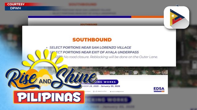 Ikalawang schedule ng EDSA Rehab Phase 1, isinapubliko na ng DPWH; rehabilitasyon, tatagal lamang ng walong buwan | ulat ni Joshua Garcia