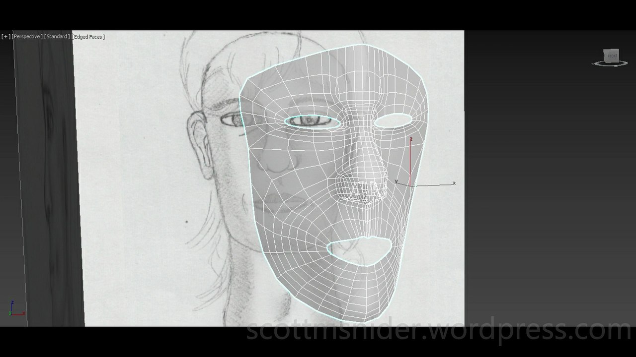 Flame: 3DS MAX Practice Polygon Modeling Head Model Video #13 (12-25-2025)